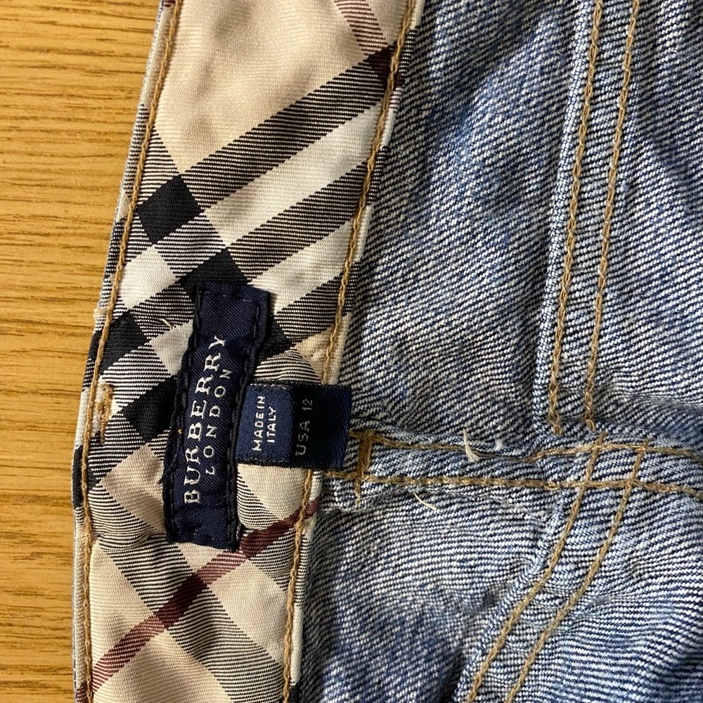 Burberry Blue Straight Leg Jeans with Classic Denim